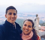 Paula U&scaron;ackaitė su broliu Raimundu