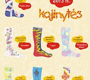 Pagal vaikų pie&scaron;inius sukurtos kojinės ir pėdkelnės (&bdquo;Skinija&ldquo;, 2013 m.)