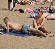 Kaune kar&scaron;tą &scaron;e&scaron;tadienį kauniečiai plūdo į pliažus