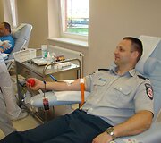 Kauno klinikose policininkai davė kraują