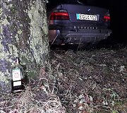 &Scaron;alia Pagėgių į medį trenkėsi BMW