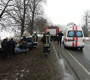 Kauno rajone į medį rėžėsi &bdquo;VW Passat&ldquo;