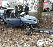 Kauno rajone į medį rėžėsi &bdquo;VW Passat&ldquo;