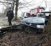 Kauno rajone į medį rėžėsi &bdquo;VW Passat&ldquo;