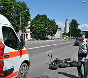 Alytuje avariją patyrė motociklo vairuotojas