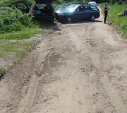 &bdquo;VW Golf&ldquo; ir &bdquo;Ford Mondeo&ldquo; avarija Varėnos rajone