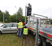 Avarija Geležinio Vilko ir Mokslininkų gatvių sankryžoje