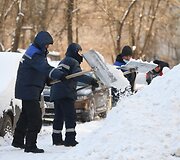 Maskvą nuklojo didžiulis sniego sluoksnis