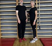 Petras Geniu&scaron;as su Nadia Sydorenko