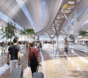Architektų pasiūlymai Lenkijos oro uostui 