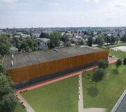&Scaron;iaulių sporto gimnazijos universalios sporto salės vizualizacija 