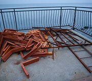 V.Putino rezidencijos &scaron;laitą skalauja Baltijos jūra