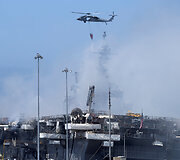 Desantinio laivo "USS Bonhomme Richards" gaisras ir jo pasekmės