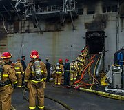 Desantinio laivo "USS Bonhomme Richards" gaisras ir jo pasekmės