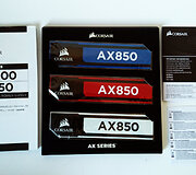 &bdquo;Corsair AX 850&ldquo; maitinimo bloko komplektacija