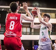 Europos jaunimo (iki 16 metų) čempionato ketvirtfinalis: Lietuva &ndash; Kroatija. Augustas Marčiulionis.
