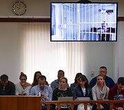 Aleksandras Kokorinas pasirodė Maskvos teisme.