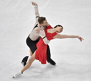 Allison Reed ir Saulius Ambrulevičius pasaulio čempionate &Scaron;vedijoje.