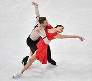 Allison Reed ir Saulius Ambrulevičius pasaulio čempionate &Scaron;vedijoje.