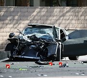 Henry Ruggsas III vairavo &bdquo;Chevrolet Corvette&ldquo; paryčiais prie Las Vegaso, kai įvyko tragi&scaron;ka avarija.