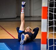 Lietuvos rankinio rinktinė rengiasi mačui Alytuje. Aidenas Mala&scaron;inskas