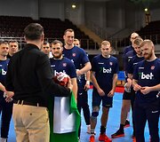Lietuvos rankinio rinktinė rengiasi mačui Alytuje.