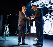 Dviračių sporto jubiliejaus &scaron;ventė. Gintautas Umaras ir Virgilijus Alekna