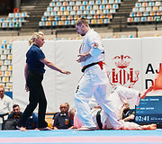 Kioku&scaron;in karatė Europos čempionato akimirka. Paulius Žimantas