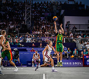 Lietuvos krep&scaron;inio rinktinė 3x3 triumfavo mū&scaron;yje dėl olimpinės bronzos.