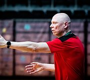 &bdquo;Granitas-Karys&ldquo; nugalėjo antroje vietoje esančią &bdquo;Varsos-Stronglaso&ldquo; komandą 34:26. Egidijus Petkevičius