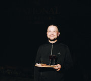 Justinas Jarutis ir Paulius Baltramonaitis ketvirtadienį paryčiais pradėjo kelionę po golfo aik&scaron;tynus.