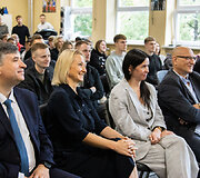 Renginys LSU salėje.