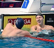 Tomas Lukminas ir Danas Rap&scaron;ys fini&scaron;avo tą pačią akimirką.