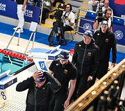 Lietuvos plaukikai startavo estafetėje 4 po 50 m kompleksiniu plaukimu.