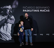 Ričardo Berankio atsisveikinimo mačo renginio akimirka.