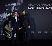 Ričardo Berankio atsisveikinimo mačo renginio akimirka.