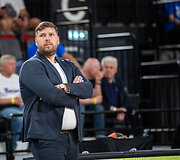 Pirmasis mažojo finalo mačas: Klaipėdos &bdquo;Neptūnas&ldquo; &ndash; Panevėžio &bdquo;Lietkabelis&ldquo;. Gediminas Petrauskas