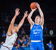 Pirmasis mažojo finalo mačas: Klaipėdos &bdquo;Neptūnas&ldquo; &ndash; Panevėžio &bdquo;Lietkabelis&ldquo;. Arnas Beručka