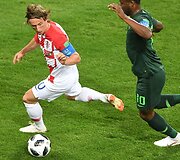Kroatijos  ir Nigerijos komandų rungtynių akimirka.
