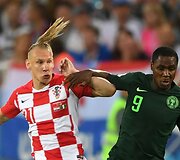 Kroatijos  ir Nigerijos komandų rungtynių akimirka.