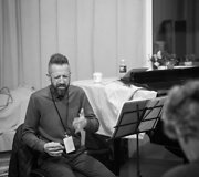 Lino Adomaičio, Egidijaus Buožio ir Vokiet0ijos styginių kvinteto &bdquo;G-Strings&ldquo; koncerto repeticija