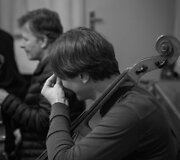 Lino Adomaičio, Egidijaus Buožio ir Vokiet0ijos styginių kvinteto &bdquo;G-Strings&ldquo; koncerto repeticija