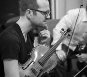 Lino Adomaičio, Egidijaus Buožio ir Vokiet0ijos styginių kvinteto &bdquo;G-Strings&ldquo; koncerto repeticija