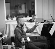 Lino Adomaičio, Egidijaus Buožio ir Vokiet0ijos styginių kvinteto &bdquo;G-Strings&ldquo; koncerto repeticija