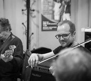 Lino Adomaičio, Egidijaus Buožio ir Vokiet0ijos styginių kvinteto &bdquo;G-Strings&ldquo; koncerto repeticija