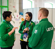 Olimpiniame kaimelyje Lietuvos sportininkus aplankė premjerė Inga Ruginienė