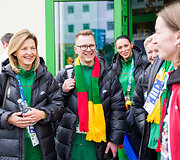 Olimpiniame kaimelyje Lietuvos sportininkus aplankė premjerė Inga Ruginienė