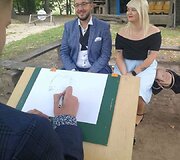 Viktorijos ir Pauliaus &Scaron;atkauskų vestuvių akimirka