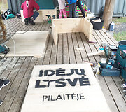 Projekto &bdquo;Idėjų lysvė Pilaitėje&ldquo; akimirka