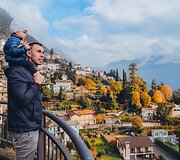 Jevgeni Filippovas su sūnumi Luku Italijoje 